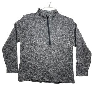 Bit and Brindle XL‎ Quarter-Zip Pullover Sweater Heathered Gray Black Casual